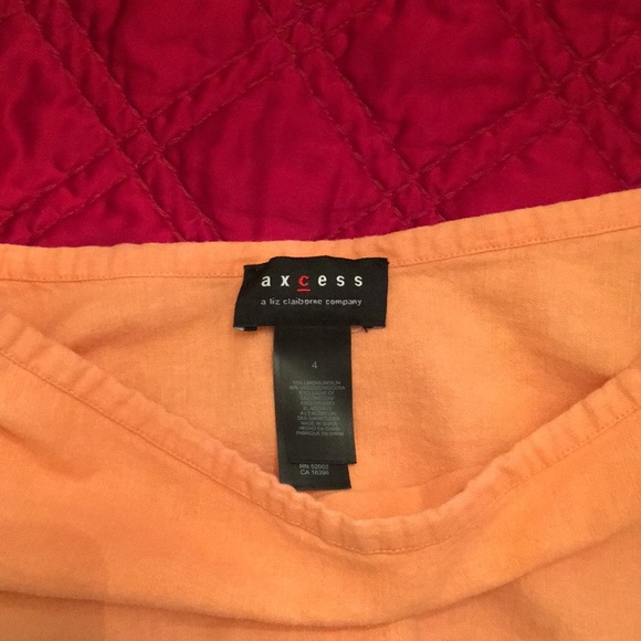 Women’s peach ombre beaded full skirt sz 4 - Picture 3 of 4